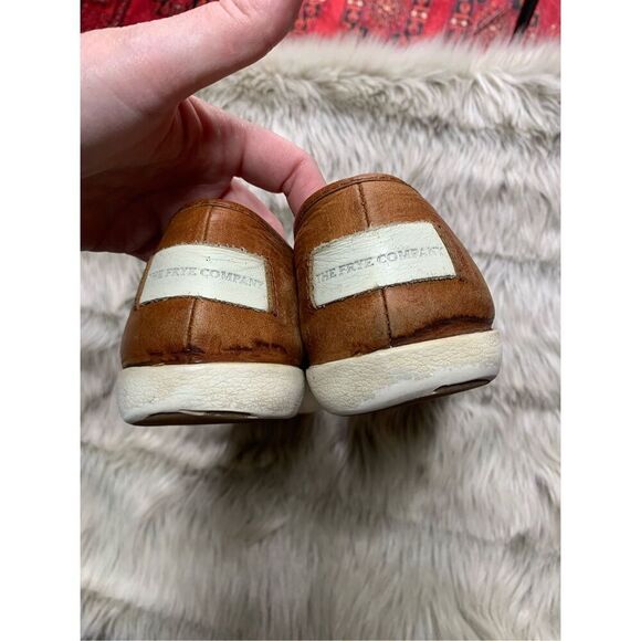 Frye Ivy Slip On Comfort Sneakers, Women's size 9M Cognac, Distressed leather - Picture 5 of 10